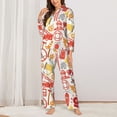 thumbnail image 3 of Bingfone Womens Pajama Sets Firefighter Icons Print,Long Sleeve Loungewear Pajamas Set-Large, 3 of 9