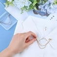 thumbnail image 3 of 1 Box 2Pcs Men's and Women's Shirt Chain Collar Pins Gold Silver Metal Double Chain Lapel Pin Collar Bar Tassel Necktie Pins Clasp Stud Bar Clips Brooch Stick DIY, 3 of 8