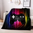 thumbnail image 2 of Gaming Blanket for Boys Fleece Cozy Throw Blanket Gaming Video Games Bed Blanket for Boys Teens Kids Game Room Decor Plush Blanket for Suit for Bedroom Couch Birthday Gift(80"x60"), 2 of 4