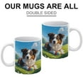 thumbnail image 3 of Border Collie Art Coffee Mug - 11 oz White Ceramic Cup for Dog Collectors, 3 of 8