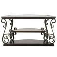 thumbnail image 5 of Hassch Console Table 54" Traditional Entryway Side Table with Storage Shelf Metal Legs for Living Room, Brown, 5 of 10