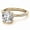 Yellow, variant on Auory Certified 3Carat Round Cut Lab Created Moissanite Solitaire Engagement Ring in 18K White Gold Plating Over Sterling Silver for Women