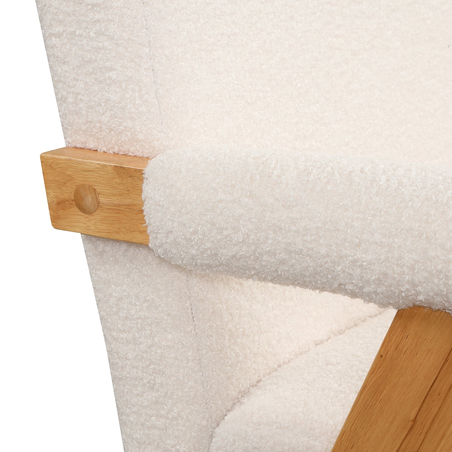 Kadyn Modern Arm Chair Set of 2, Altay Velvet Accent chairs with arm pads, Upholstered Armchair for Living Room Bedroom, White