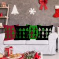 thumbnail image 4 of Christmas Pillow Covers 18x18 Inch Christmas Tree Decoration Pillows Farmhouse Pillow Covers Set of 4 Cotton Linen Xmas Trees Pillow Case Indoor Holiday Cushion Cover for Sofa Couch, 4 of 6