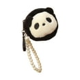 thumbnail image 2 of Sharprepublic Mini Plush Case Lightweight with Zipper Fashion Cute Key Chain Panda Money Purse Round, 2 of 8