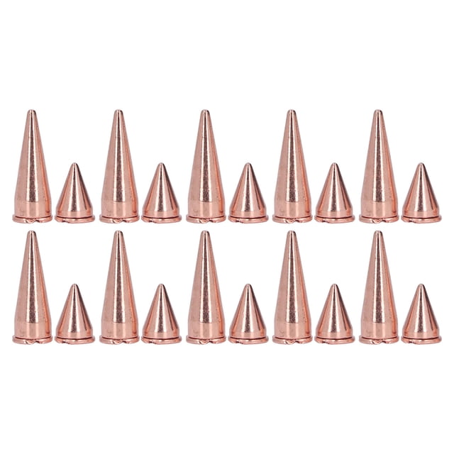 Punk Cone Spikes, Punk Cone Spikes Studs Conventional Thread Rose Gold Uniform Force For DIY Clothing