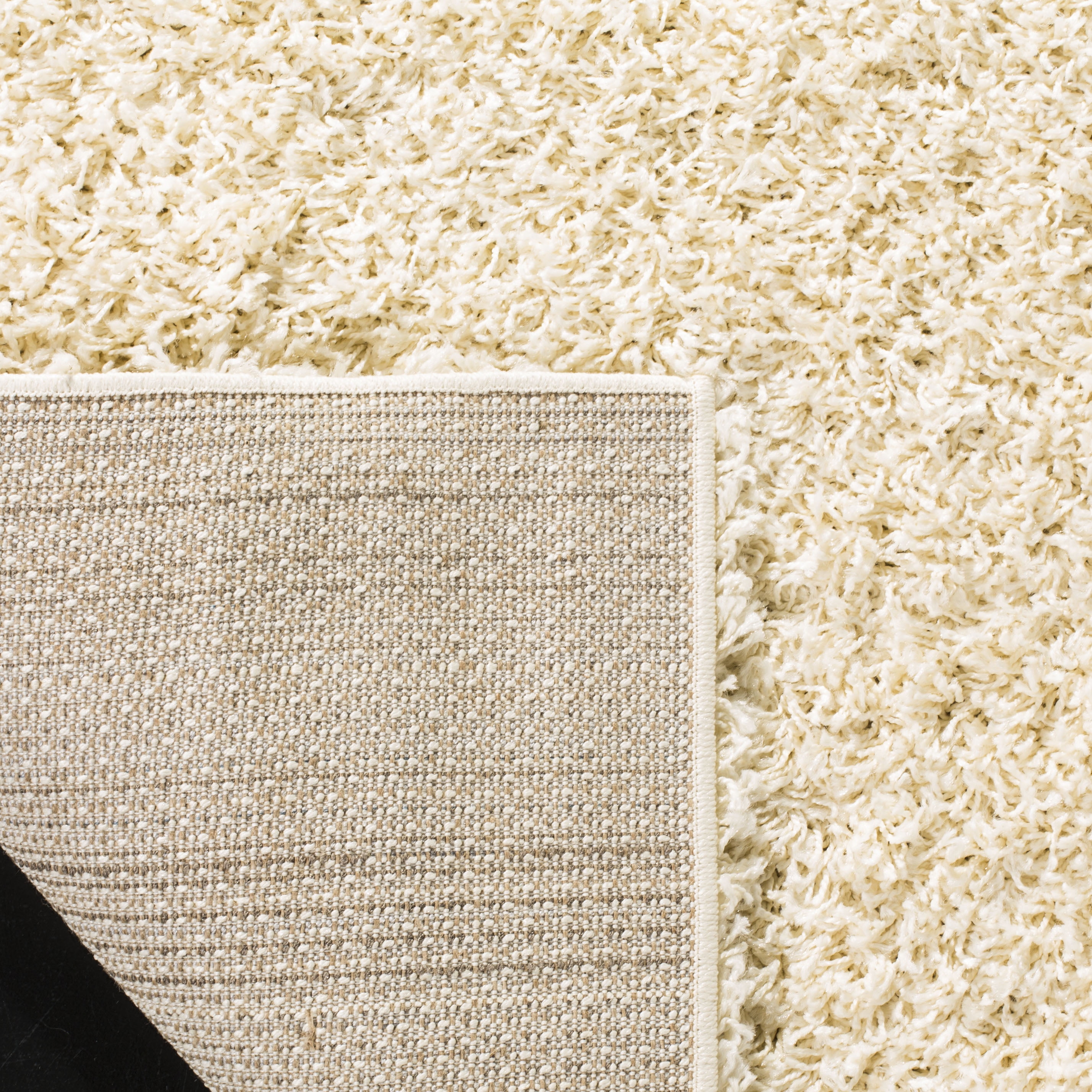Safavieh Athens Talia Solid Shag Area Rug, Ivory, 6'7" x 6'7" Round