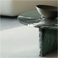 thumbnail image 6 of JERFIT 70cm Green Marble Coffee Table with Metal Base, Modern Living Room Accent Table, Natural Stone Centerpiece for Lounge & Salon, 6 of 8