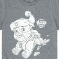 thumbnail image 3 of Paw Patrol - Rubble Santa Hat - Toddler And Youth Short Sleeve Graphic T-Shirt, 3 of 6