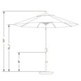thumbnail image 5 of California Umbrella 9' Pacific Trail Series Patio Umbrella With Bronze Aluminum Pole Aluminum Ribs Push Button Tilt Crank Lift With Olefin Woven Granite Fabric, 5 of 5