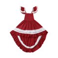 thumbnail image 1 of PENGXIANG Little Girls  Short Ruffle Sleeve Backless Irregular Dress, 1 of 9