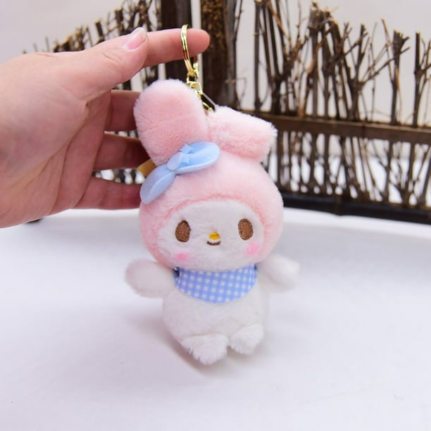 Dibujos animados Sanrios Melody Kuromi Hello Kitty Baby Series Kawaii chupete colgante llavero muñeco de peluche regalo de vacaciones juguetes para niños Dengxun unisex