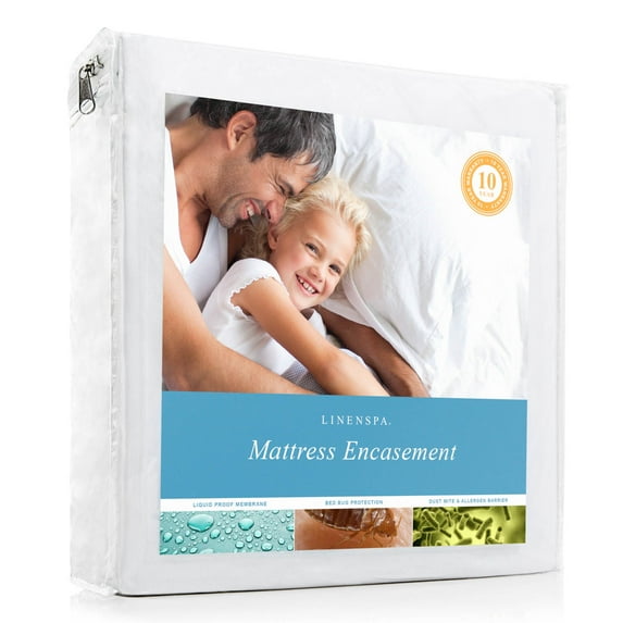 Linenspa Smooth Waterproof Encasement Mattress Protector