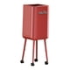 thumbnail image 3 of Bote de Basura Alto con Ruedas Y Estructura Ergonómica Elevada Cubo de Desperdicios con Separación Interna Y Espacio Adicional Construcción en Pp Firm rojo, 3 of 10