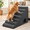 Grey 22.8" H, variant on 7-step Dog Stairs For High Beds 30-33 Inches Tall Dark Grey