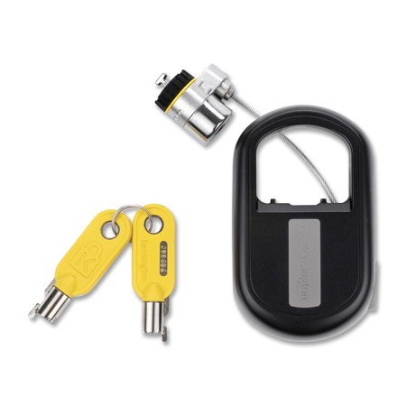 Microsaver Keyed Retractable Notebook - Kensington Retractable Keyed Notebook Lock, Black