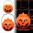 thumbnail image 6 of Halloween Portable Jack O Lantern Bucket Reusable Pumpkin Storage Pail Fall Holiday Candy Holder Indoor Outdoor Seasonal Party Yard Home Decor Supplies, 6 of 6