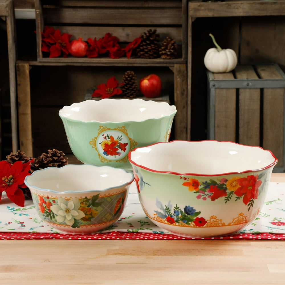 The Pioneer Woman Winter Bouquet Serving Bowl Set