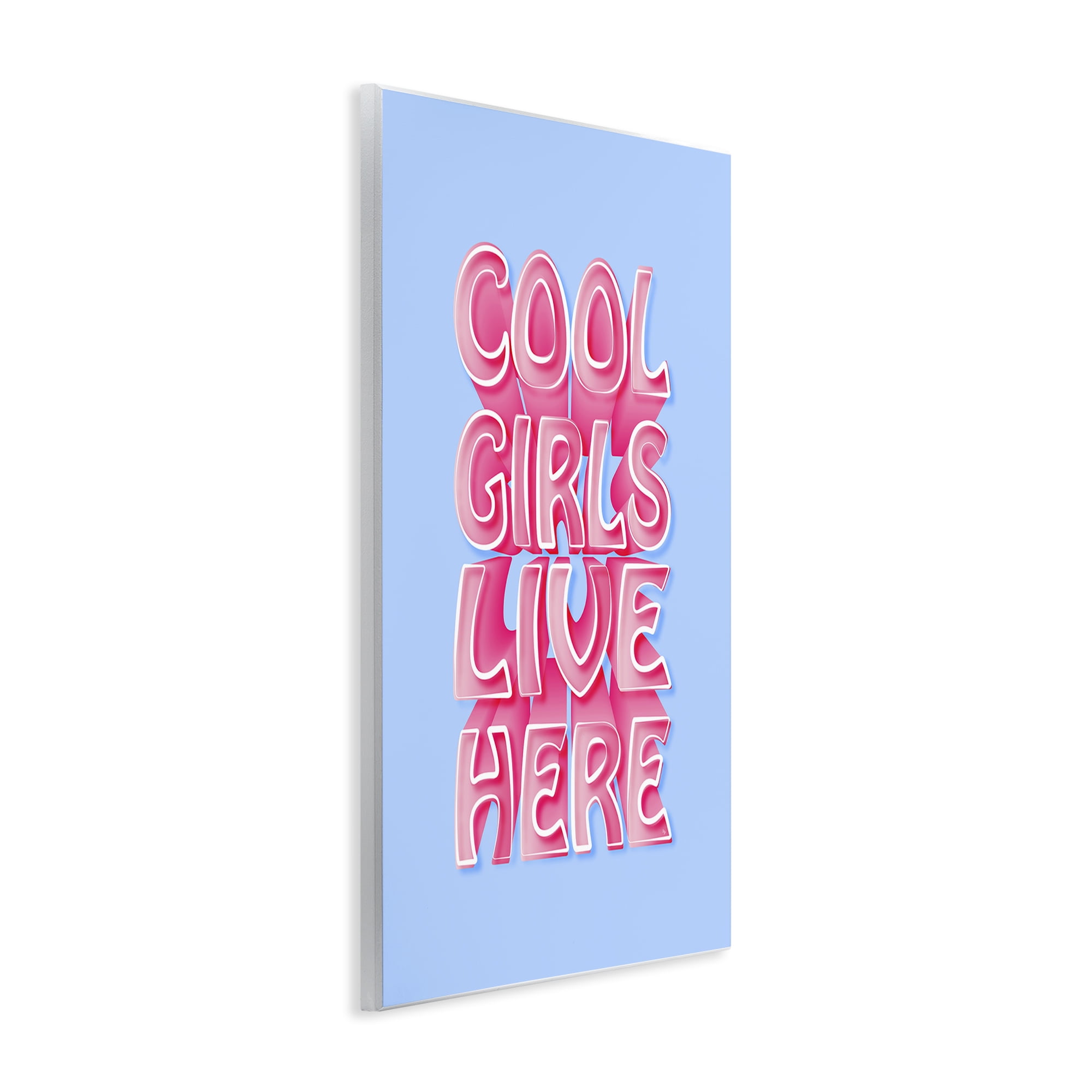 Stupell Industries Cool Girls Live Here Text & Numbers Painting Unframed Art Print Wall Art, 10 x 15