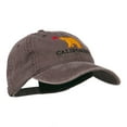 thumbnail image 5 of California with Bear Embroidered Washed Cap - Brown OSFM, 5 of 5