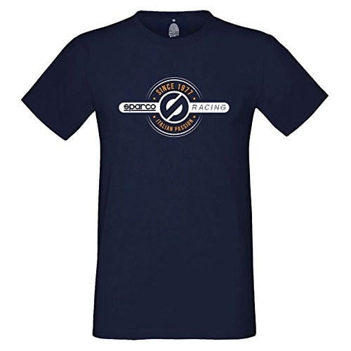Sparco 01217BM1S Racing 1977 Series Race T Shirt 100% Cotton Size Small Navy