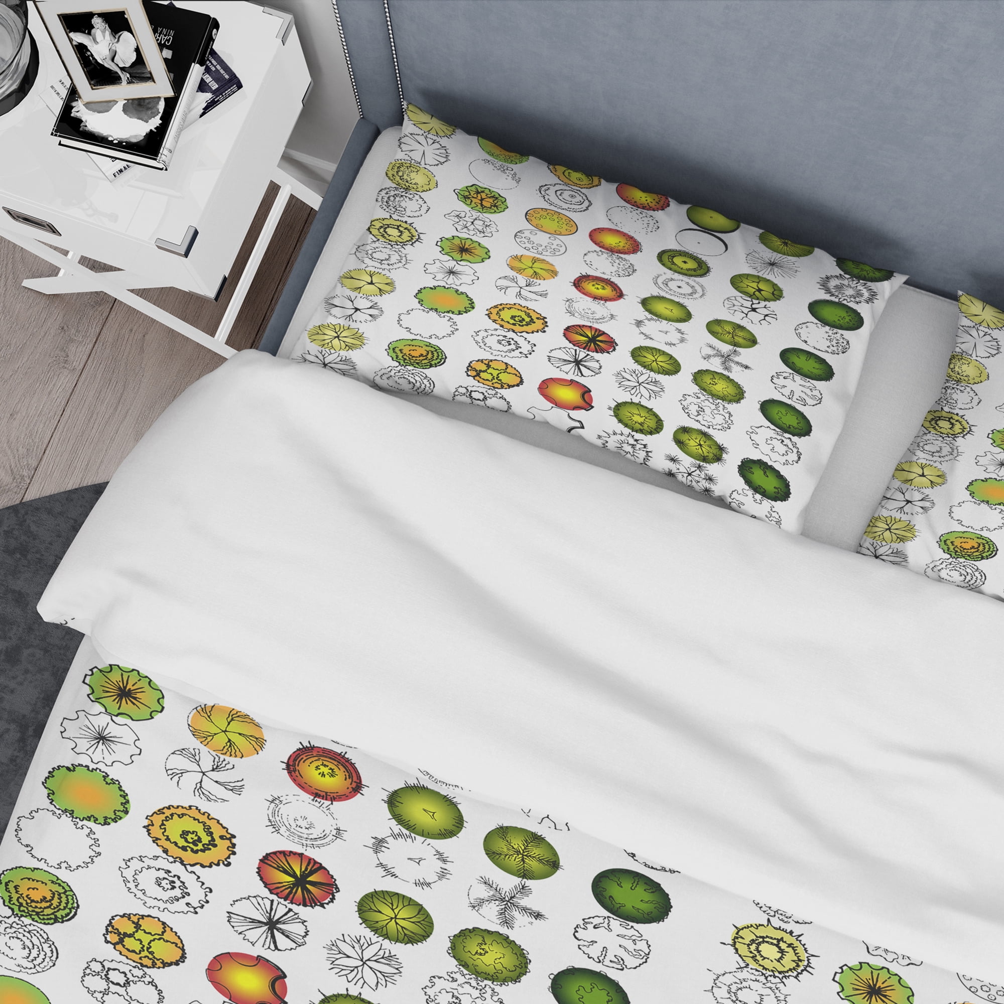 Designart 'Retro Tree Top Design' Mid-Century Modern Duvet Cover Set