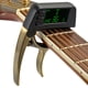 thumbnail image 3 of Afinador de guitarra digital LCD 2 en 1 con capo y afinador de bajo acústico con clip, generador de tonos para guitarra, ukelele y banjo (bronce), 3 of 3