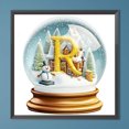 thumbnail image 3 of Pintura de diamante 5D DIY taladro redondo completo letra de Navidad cristal R Kit decoración 40x40cm, 3 of 9