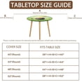 thumbnail image 4 of St. Patrick‘s Day Fitted Tablecloth for 36-40＂ Round Tables， Elastic Edge Green Shamrock with Rainbow & Coins， Waterproof Washable for Spring Picnic， Dining & Party, 4 of 8