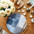 thumbnail image 2 of Navy Blue Grey Round 15 Inch Placemats Set of 4, Modern Ombre Oil Painted Abstract Art HeatResistant Non Slip Place Mats for Dining Table, Wipeable Braided Kitchen Table Mats for Housewarming, 2 of 9