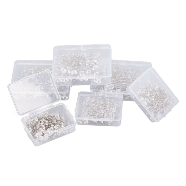 Uadme, 600 Uds., Alfileres De Costura De 2 Pulgadas Y 1,5 Pulgadas De Largo, Fuerte Cabeza De Plástico De Acero Inoxidable, Alfileres Rectos Duraderos para Manualidades De Ropa