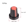 thumbnail image 2 of 10 Piezas de Perilla con Agujero de Eje de 6 mm para Pedal de Efecto de Altavoz, Perilla de Potenciómetro con Marca Roja, 2 of 3