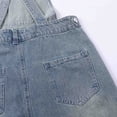 thumbnail image 6 of Yammkia Girls' Denim Overalls Girls Overalls Denim Bib Distressed Jumpsuit Kids Blue Baggy Jean Pants with Pockets 5-16 Years,13-14 Years, 6 of 9