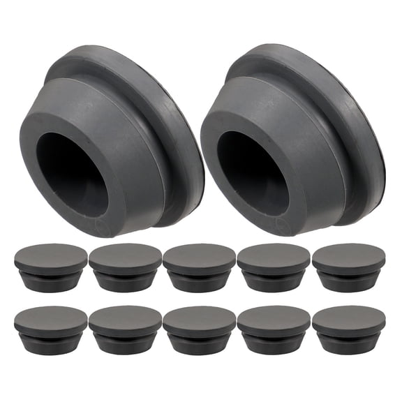 Soimiss 12Pcs Air Conditioner Drain Plugs Rubber Stopper Kit Easy Install Grey