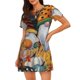 thumbnail image 1 of Balery Welcom Fall Camisón de manga corta con cuello redondo para mujer, cómodo y elegante., 1 of 6