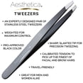 thumbnail image 2 of Rewera Aesthetica Pro-Series Angled Tweezers - Professional Stainless Steel Precision Slant Tip Tweezer - Perfect for Eyebrows and Unwanted Hair, 2 of 8
