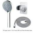 thumbnail image 3 of Shower Head Plastic Detachable Multi-modes Adjustable Anti-rust Handheld Hanging Electroplate Replacing High Pressure Sprayer Sprinkler Type5, 3 of 9