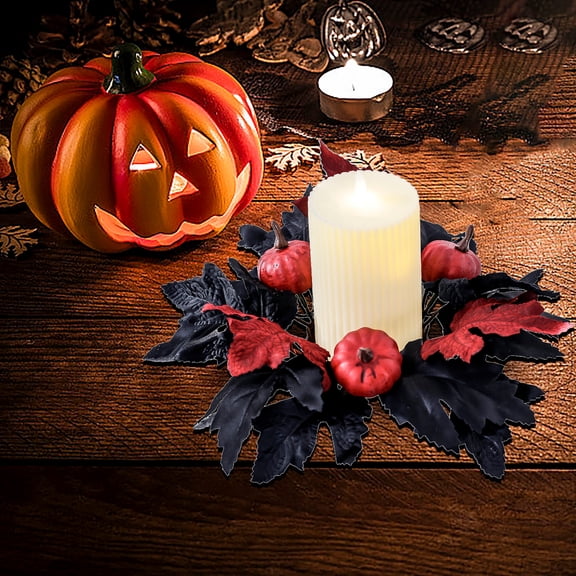 XGFHYJEH Halloween Pumpkin Candle Decorations Indoor, Halloween Tabletop Decoration Ornament, Halloween Scary Decor for Home Party Dress Up