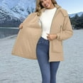 thumbnail image 5 of iOPQO Puffer Jacket Women Parka Jacket Women Winter Coats for Women Puffer Womens Puffer Coat Womens Puffer Jacket with Hood Warm Jackets for Women Puffy Jackets Women Beige L, 5 of 9