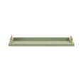 thumbnail image 6 of Kate and Laurel Halsey Rectangle Decorative Narrow Tray with Gold Metal Handles, 24 x 10, Green and Gold, Modern Glam Slim Serving Tray with Handles for Living Room Decor, 6 of 9
