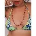 thumbnail image 5 of Hippie Bohemian Colorful Ceramic Bead Long Strand Necklace, Boho Hippie Beach Summer Statement Jewelry Gift for Women, 5 of 14