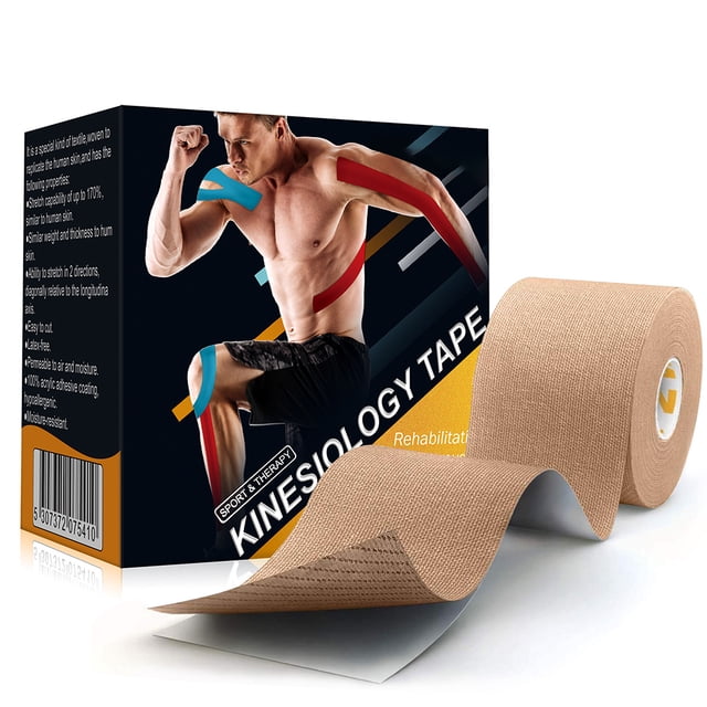Cintas De Kinesiología De 5Cm X 5M, Vendaje Elástico Atlético Deportivo, Cintas Musculares, Protector Deportivo Para Fitness Monstrate CE007046-00