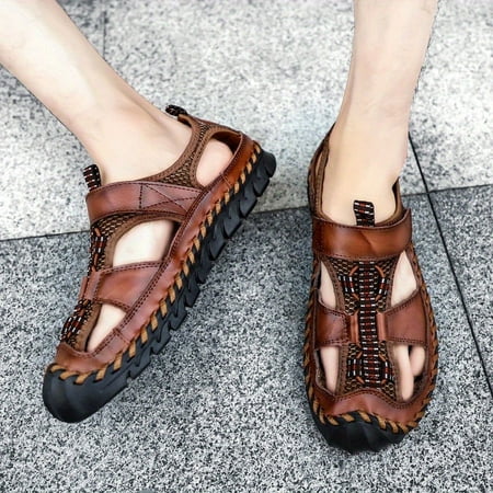 

ZBCHLJ Men s Open Toe Sandals Comfortable Beach Shoes Spring and Summer Durable and Non-slip Outdoor Hiking Sandals