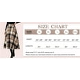 thumbnail image 3 of Midi Plaid Skirt for Women Button Detail Casual Flared Vintage High Waist A Line Mid-Length Tartan Skirts with Pockets, 3 of 9