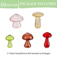 thumbnail image 4 of Glasseam 3.6” – 4.5” Mushroom Propagation Multicolor Glass Vase, Set of 5, 4 of 6