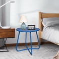 thumbnail image 6 of Hofitlead Outdoor Side Table,Waterproof Metal End Table,Small Patio Table Round End Table Outdoor Table for Garden Balcony Yard,Blue, 6 of 7