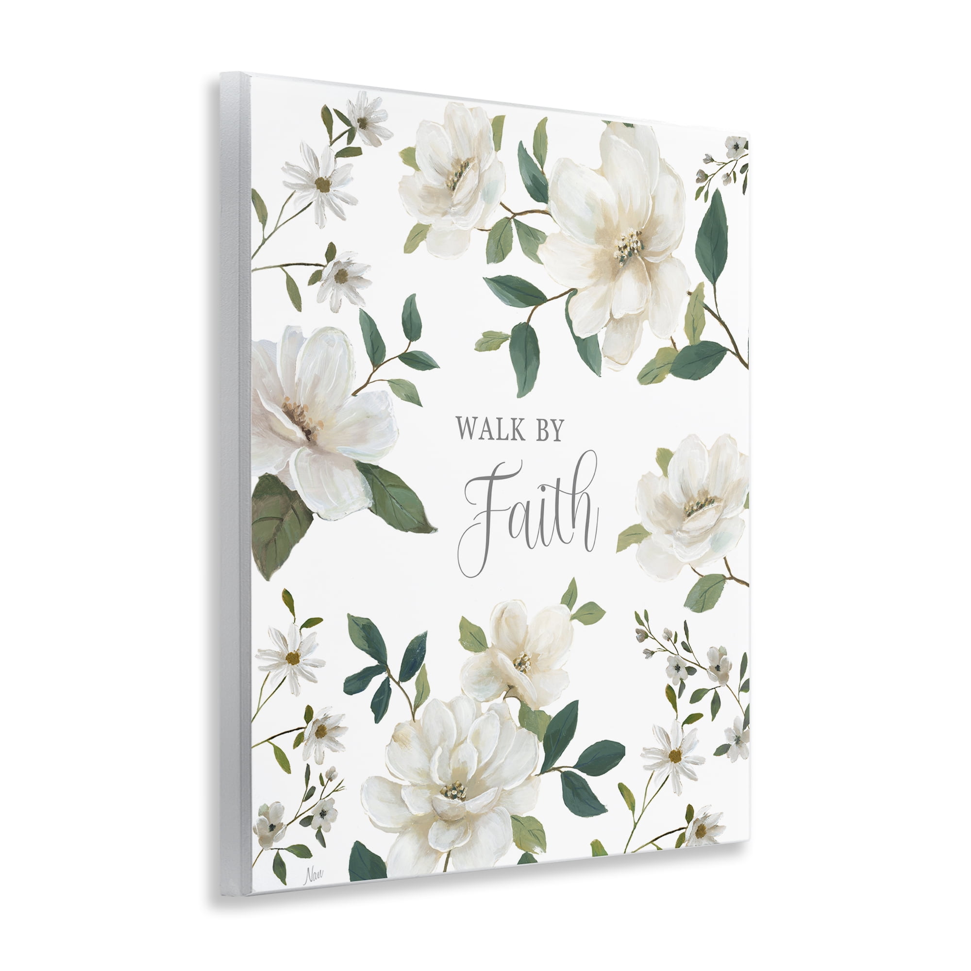 Stupell Industries Floral Walk By Faith Wall Plaque Art, design by Nan
