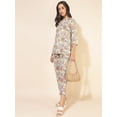 thumbnail image 3 of Janasya Women's White Cotton Printed Co-Ord Set, 3 of 7