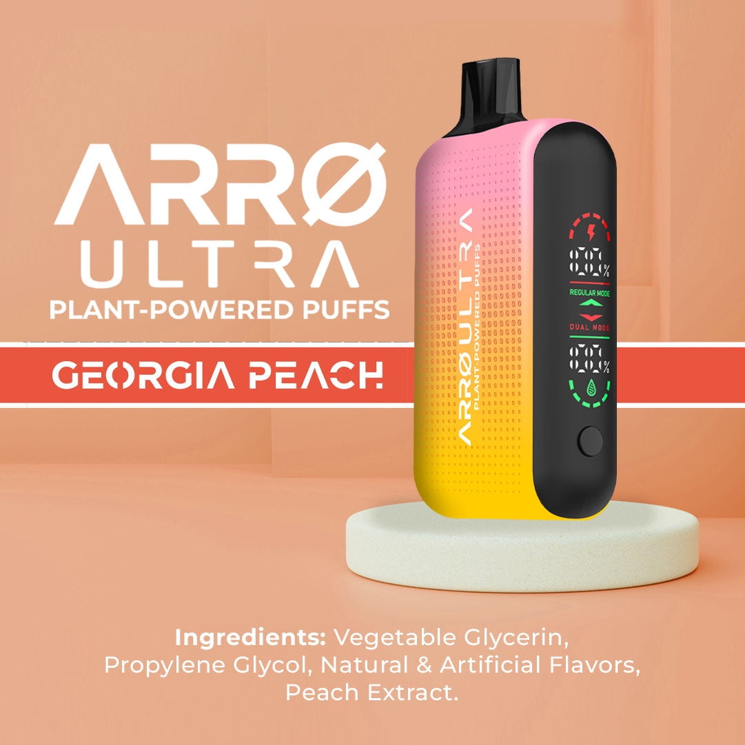 later days georgia peach disposable vape ARRØ Ultra Aromatherapy Diffuser, Georgia Peach - 15,000 Puffs | 0%  Nicotine, Vegan