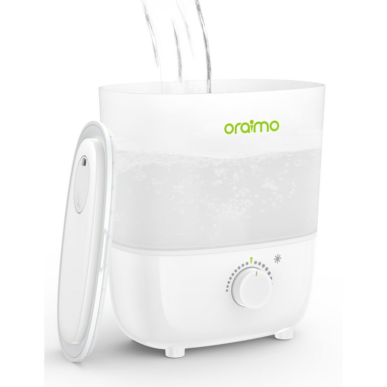 Oraimo Humidifiers for Bedroom, Top Fill Cool Mist Humidifier, 26dB Quiet,  Easy to Clean, 2.5L Ultrasonic Humidifier & Essential Oil Diffuser with